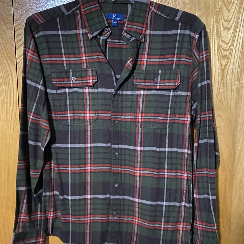 Plaid Button-Up Shirt
